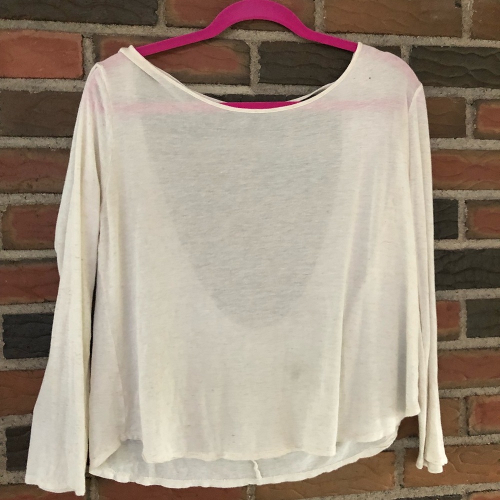 Low Cut Back Beige Shirt